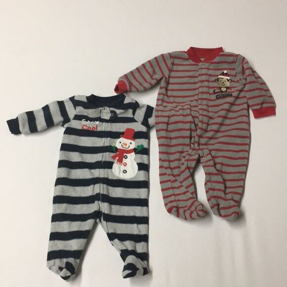 Koala Baby and Carter’s 2 fleece sleepers 3m - Picture 1 of 6